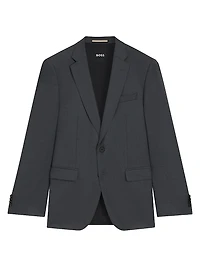 Single-Breasted Jacket Virgin-Wool Serge