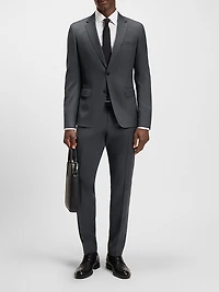 Single-Breasted Jacket Virgin-Wool Serge