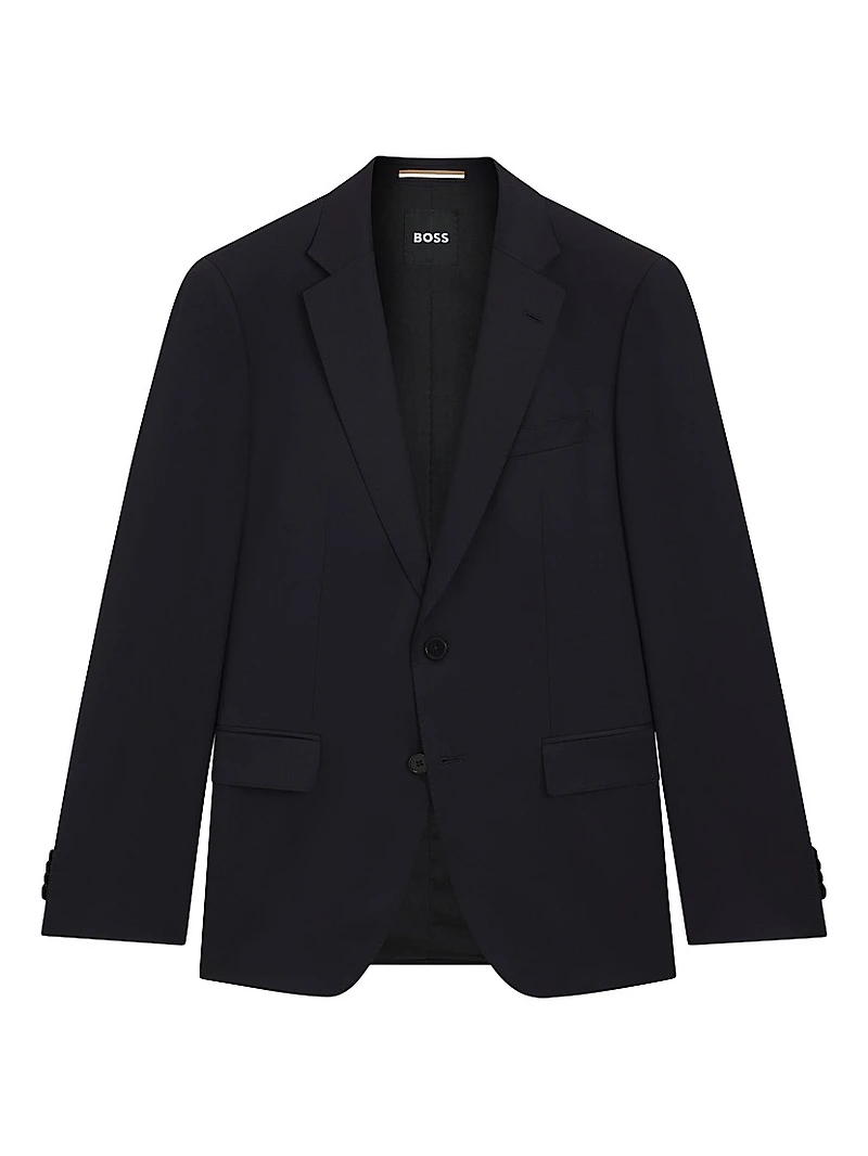 Single-Breasted Jacket Virgin-Wool Serge