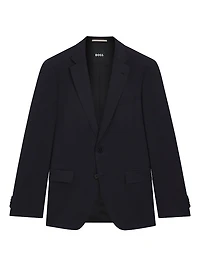Single-Breasted Jacket Virgin-Wool Serge