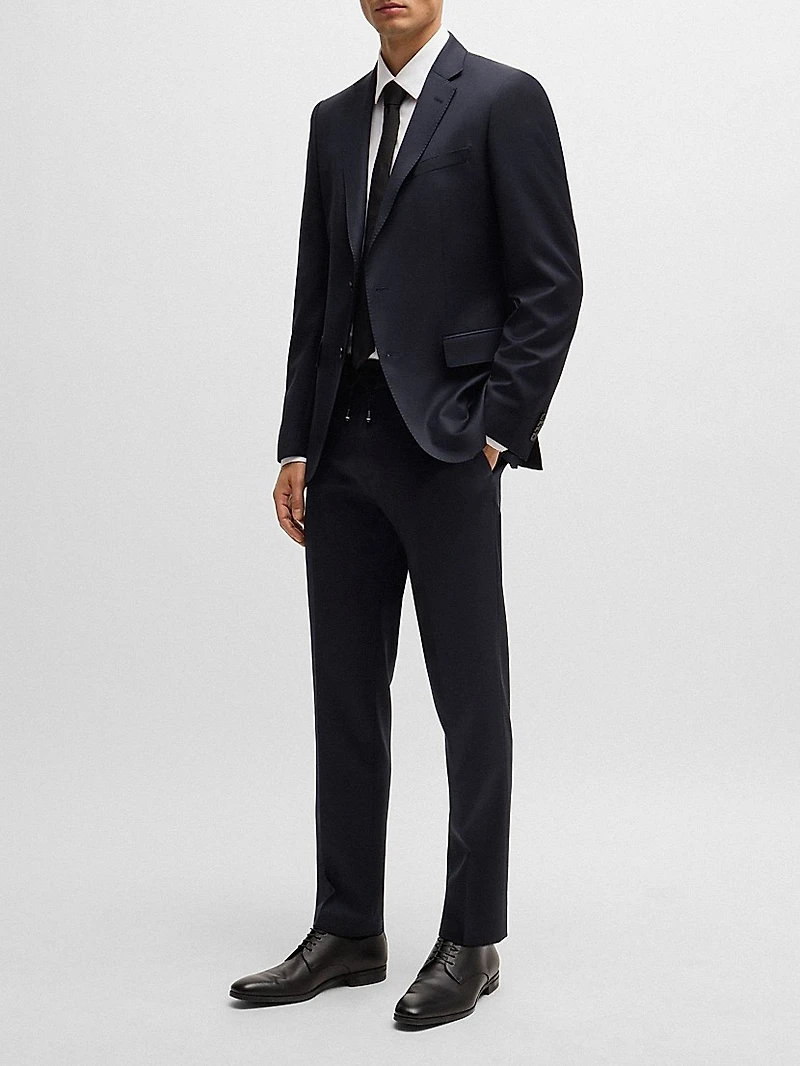 Single-Breasted Jacket Virgin-Wool Serge