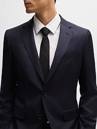 Single-Breasted Jacket Virgin-Wool Serge