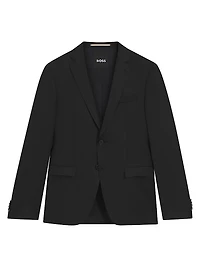 Single-Breasted Jacket Virgin-Wool Serge