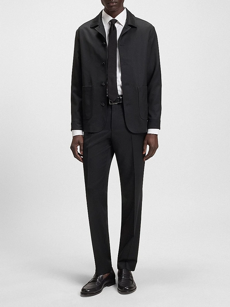 Formal Trousers in Virgin-Wool Serge