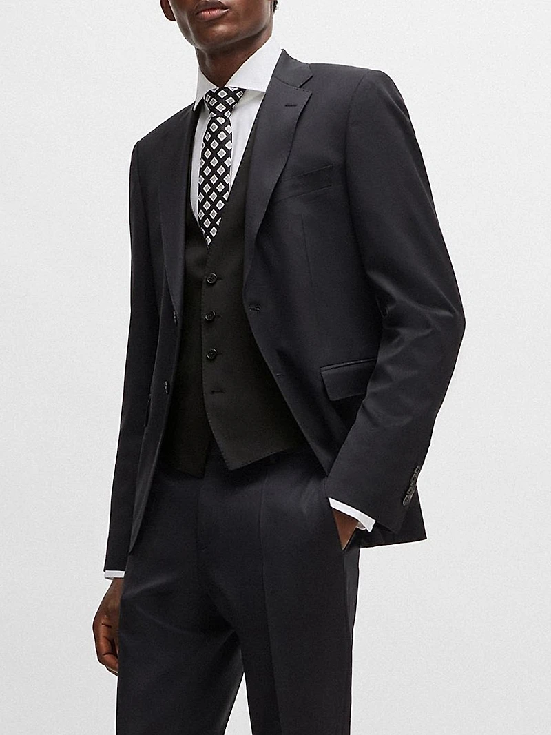 Single Breasted Waistcoat in Virgin-Wool Serge