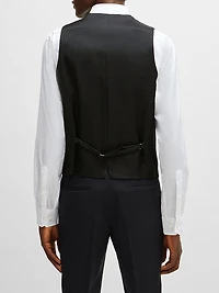 Single Breasted Waistcoat in Virgin-Wool Serge