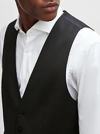 Single Breasted Waistcoat in Virgin-Wool Serge