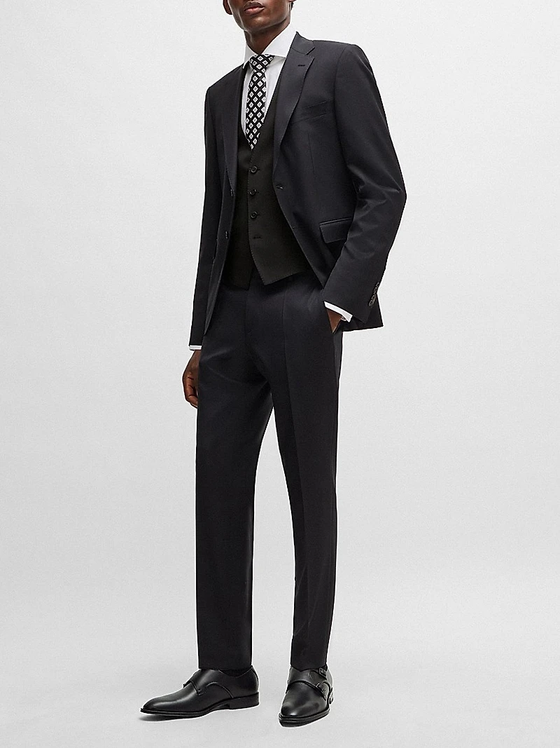 Single Breasted Waistcoat in Virgin-Wool Serge