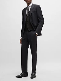 Single Breasted Waistcoat in Virgin-Wool Serge