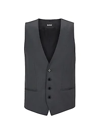 Single-Breasted Waistcoat Virgin-Wool Serge
