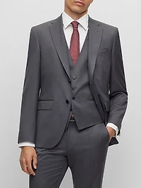 Single-Breasted Waistcoat Virgin-Wool Serge