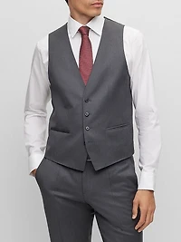 Single-Breasted Waistcoat Virgin-Wool Serge