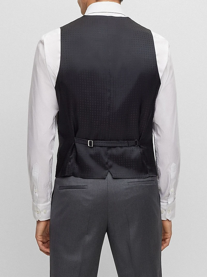 Single-Breasted Waistcoat Virgin-Wool Serge