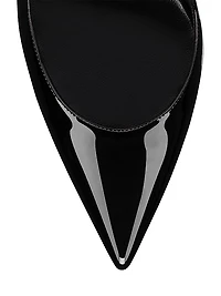 Hot Chick Patent Leather 100MM Slingback Pumps