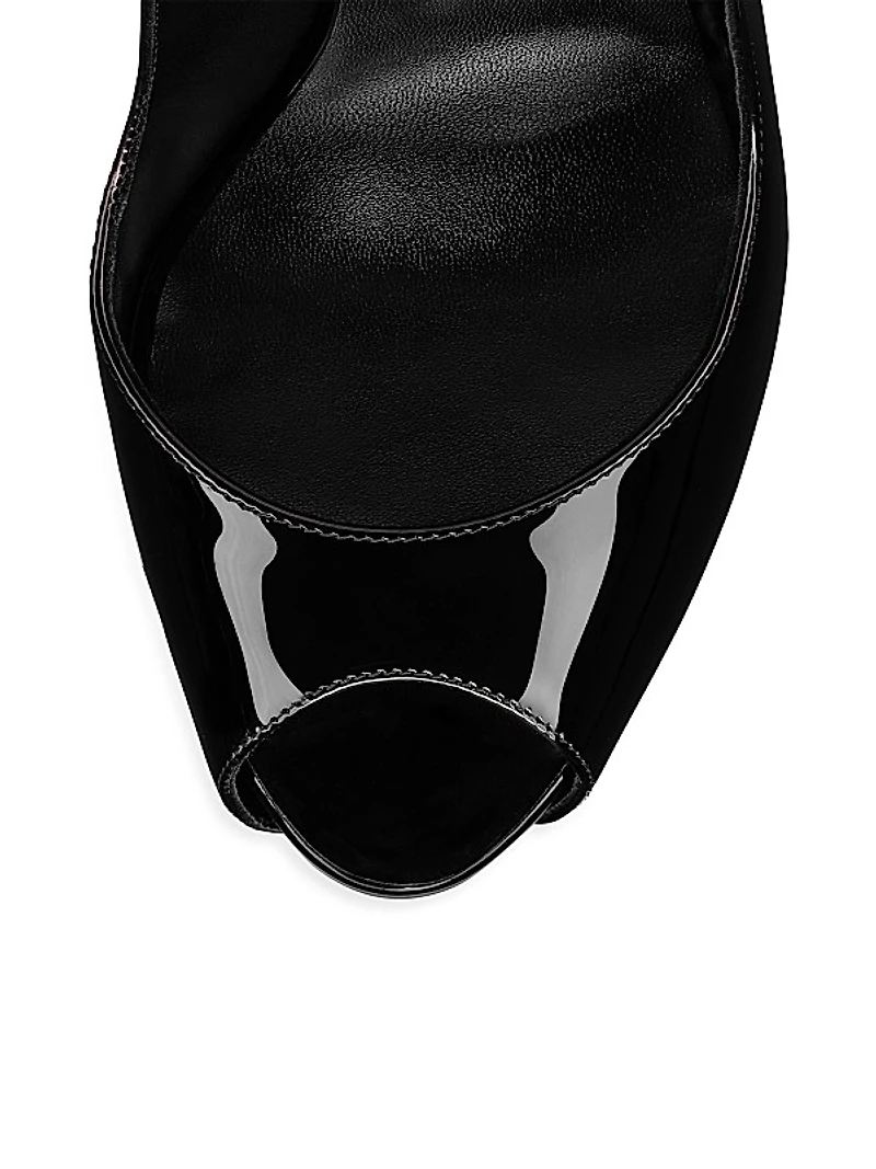 Hot Chick Sling Alta 120MM Patent Leather Heels