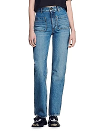 Straight Faded Jeans