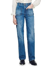 Straight Faded Jeans