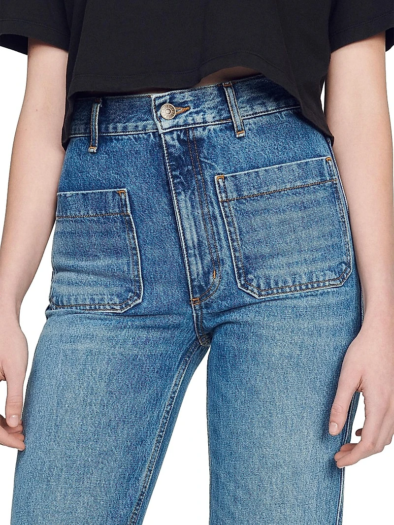 Straight Faded Jeans