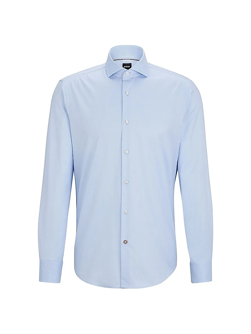 Regular-Fit Shirt Stretch-Cotton Twill