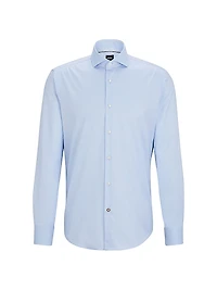 Regular-Fit Shirt Stretch-Cotton Twill