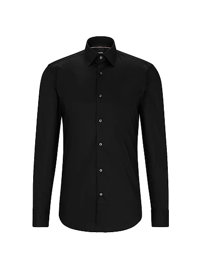 Slim-Fit Shirt in Easy-Iron Cotton Poplin