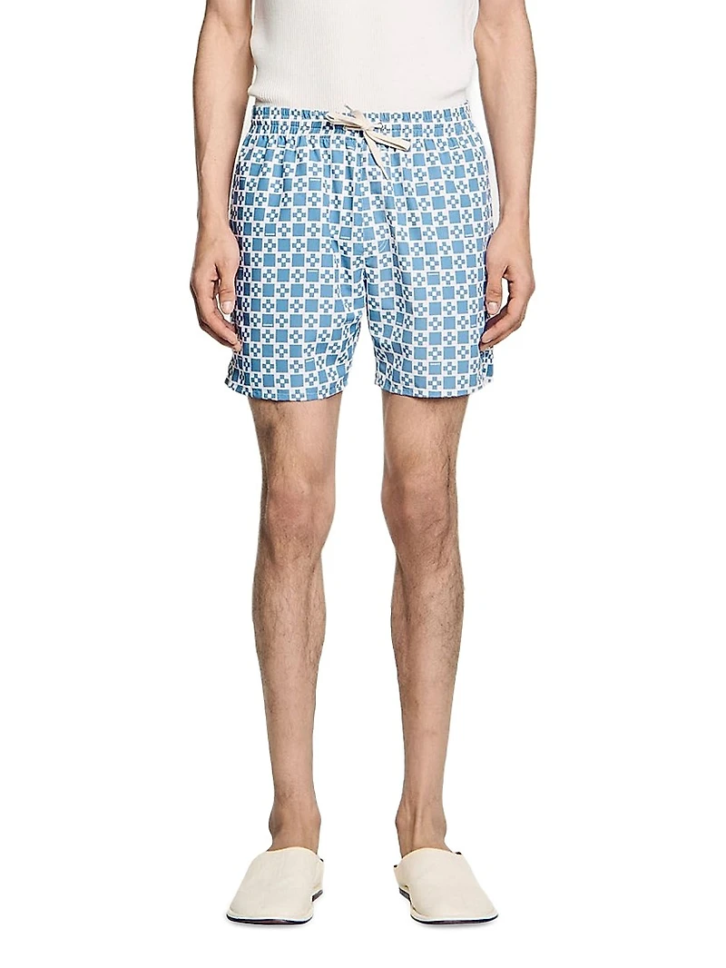 Square Cross Swim Shorts