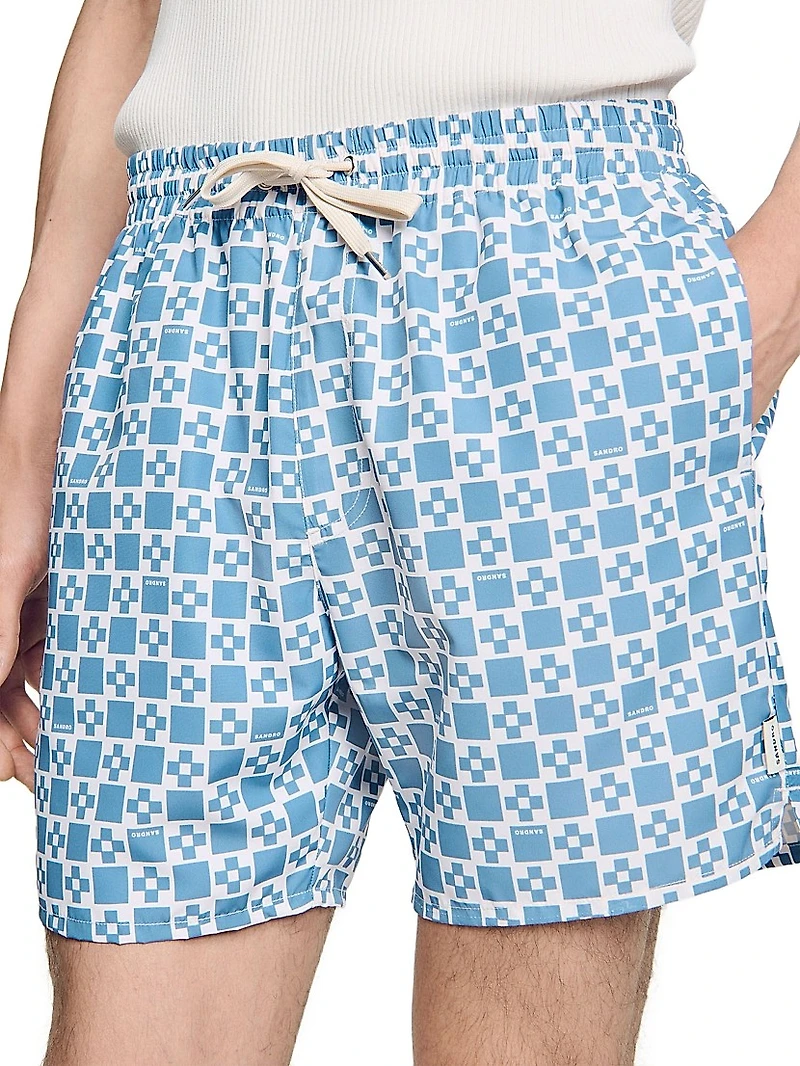 Square Cross Swim Shorts