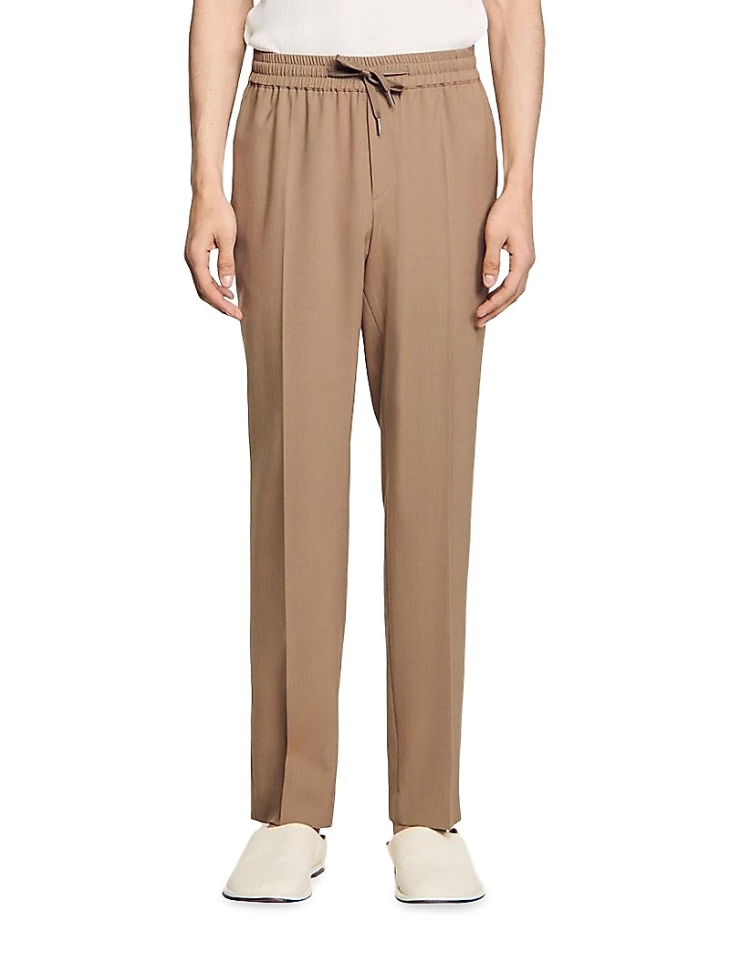 Elasticated Straight Leg Pants