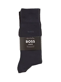 Three-Pack of Regular-Length Socks in Stretch Fabric