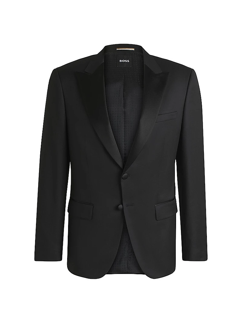 Slim-Fit Tuxedo Jacket Wool Serge