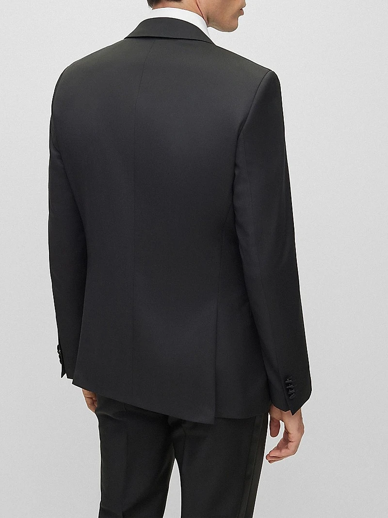 Slim-Fit Tuxedo Jacket Wool Serge