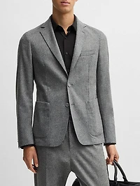 Slim-Fit Shirt Performance-Stretch Cotton-Blend Jersey