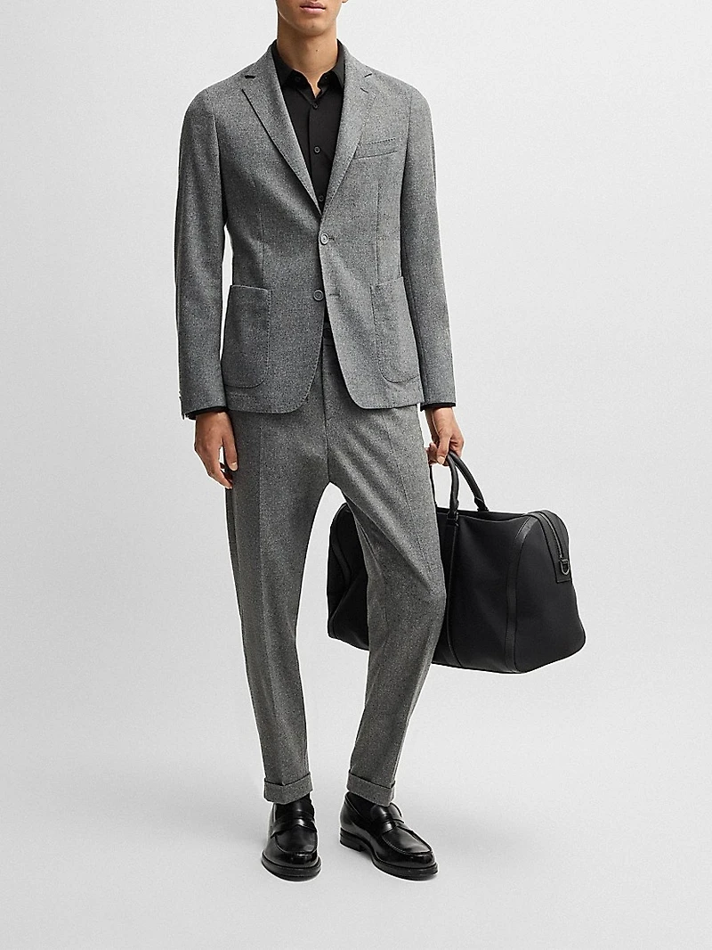 Slim-Fit Shirt Performance-Stretch Cotton-Blend Jersey