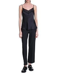 Silk Satin and Lace Slip Top