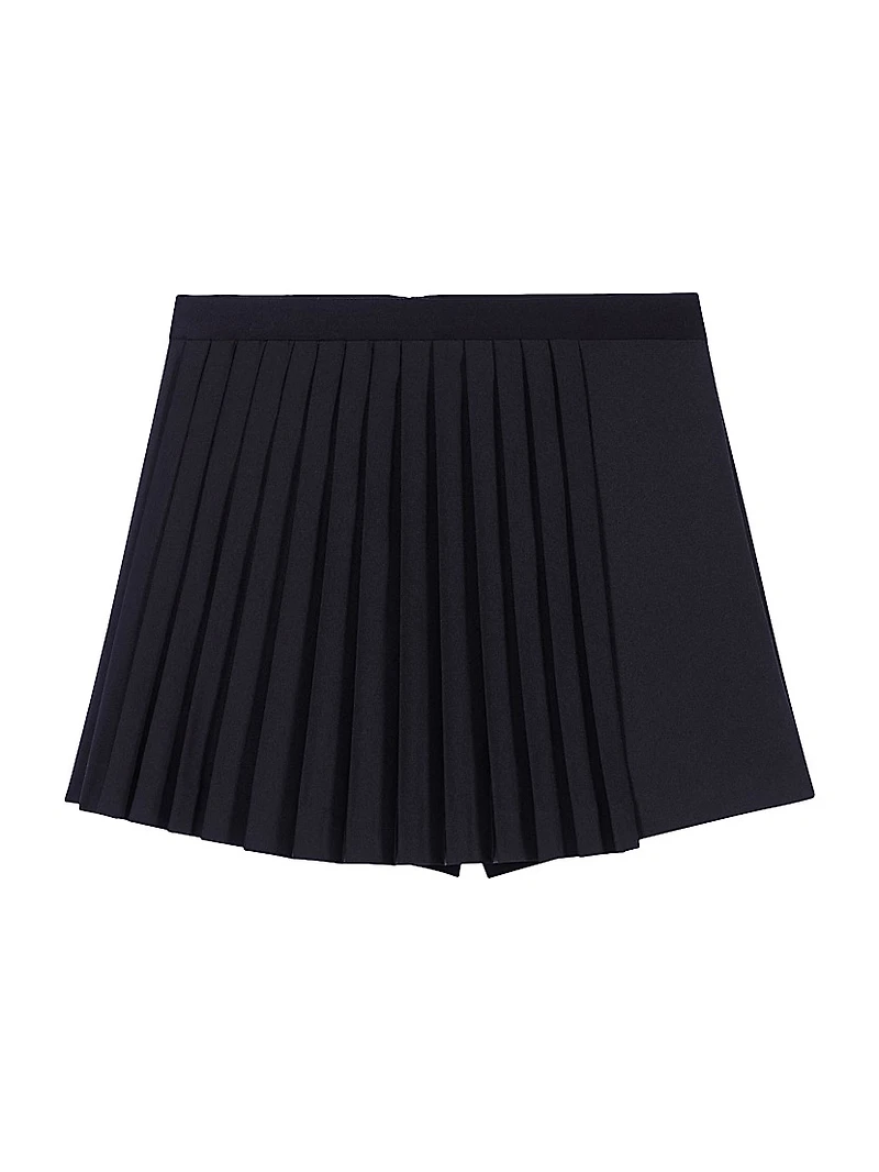 Straight-Fit Pleated Shorts