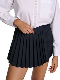 Straight-Fit Pleated Shorts