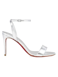 Loubigirl 85MM Metallic Leather Sandals
