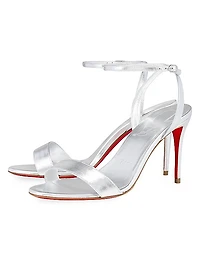 Loubigirl 85MM Metallic Leather Sandals