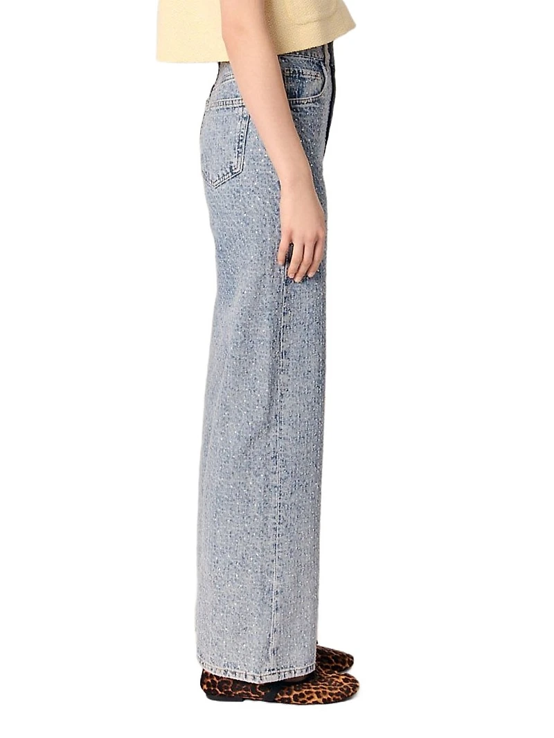Rhinestone Baggy Jeans