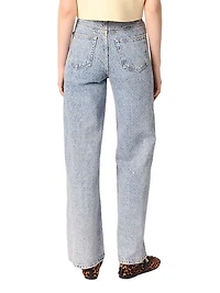 Rhinestone Baggy Jeans