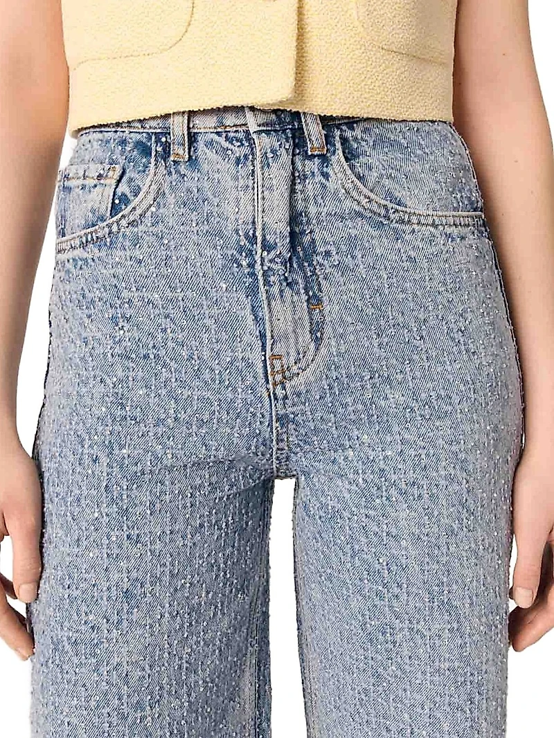 Rhinestone Baggy Jeans