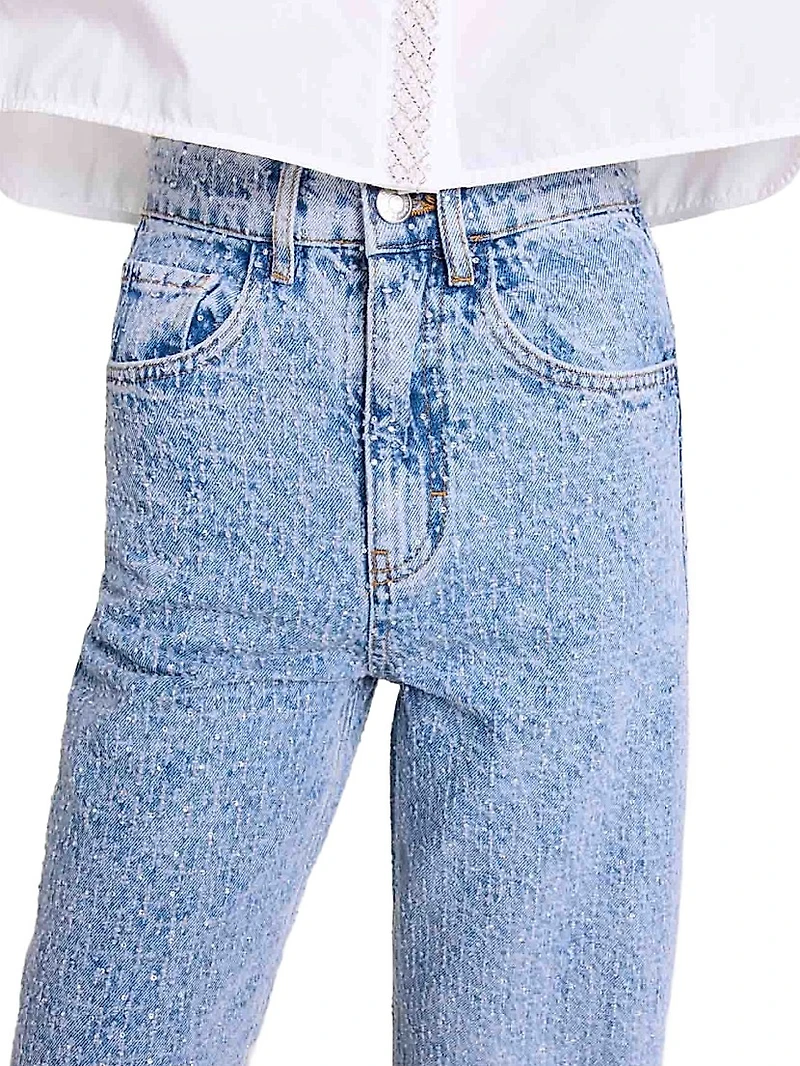 Rhinestone Baggy Jeans