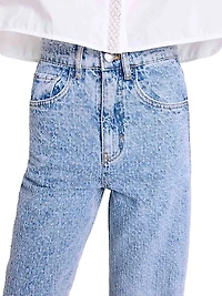 Rhinestone Baggy Jeans