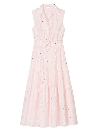 Rhinestone Tie-Front Maxi Dress