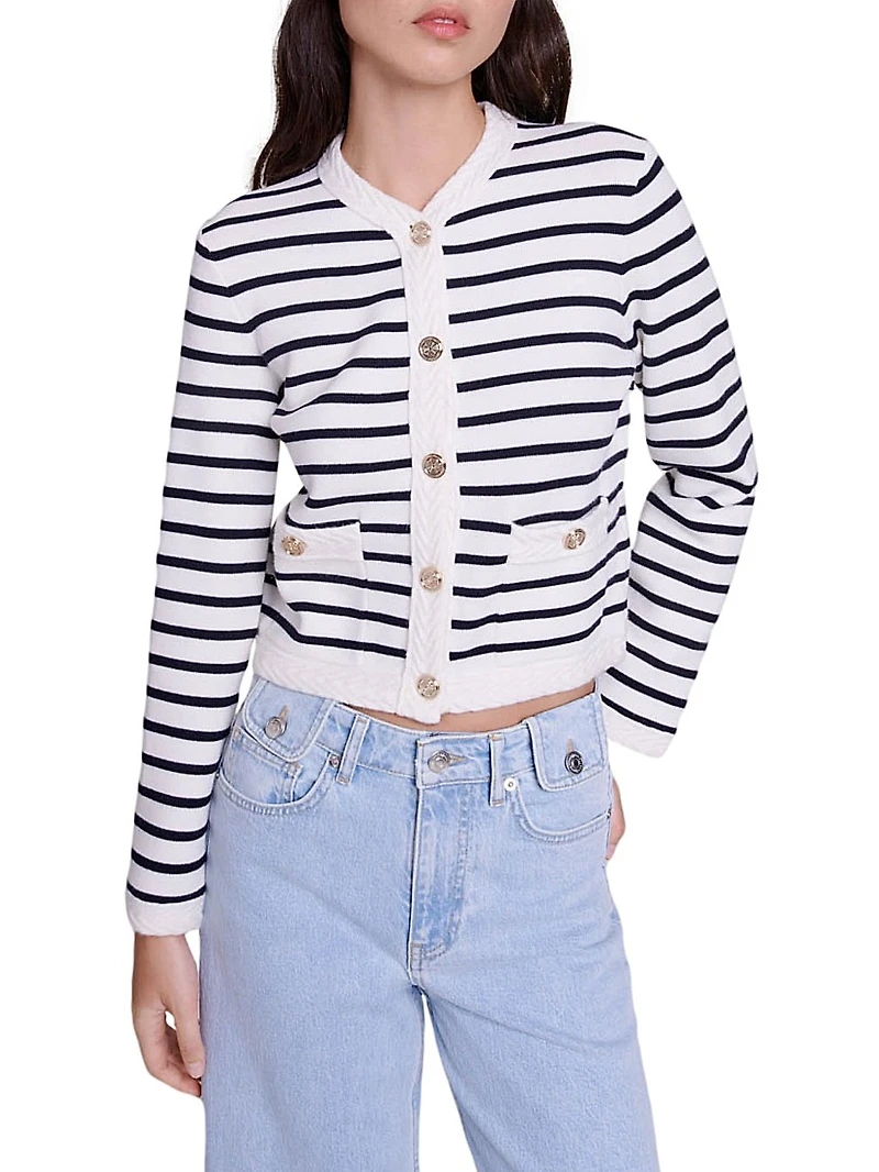 Striped Knit Cardigan