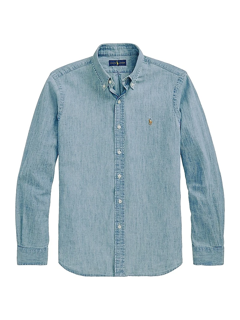 Classic-Fit Chambray Shirt
