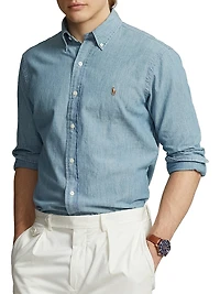 Classic-Fit Chambray Shirt