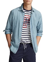 Classic-Fit Chambray Shirt