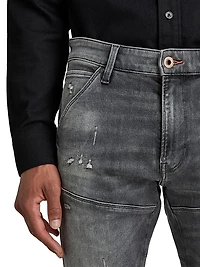 5620 3D Zip Knee Skinny Jeans