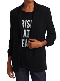 Khloe Crepe Ruched Blazer